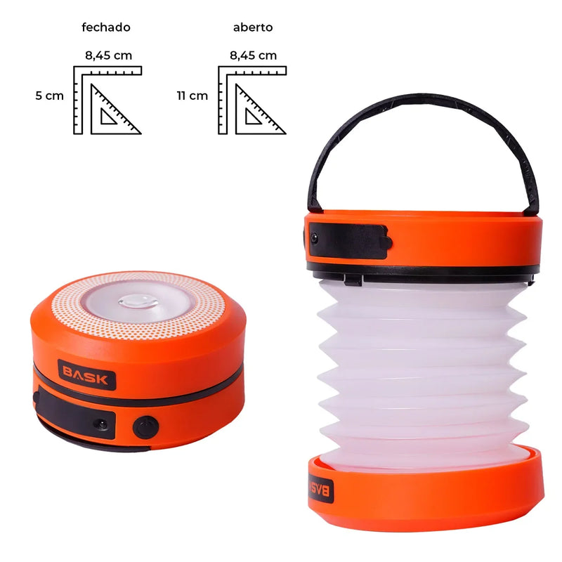 Luz de Acampamento Portátil e Retrátil com Manivela